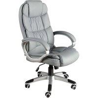 Angel Cerda Grey Leatherette Swivel Office Chair