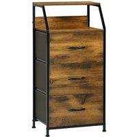 Havendro 3-Drawer Storage Cabinet with Display Shelves - Industrial Design