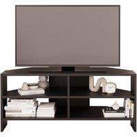 BIMOSSA Roy Corner TV Unit for 43 - 48 Inch TVs, Modern Corner TV Stand Cabinet w/ Storage Shelves, Space Saving Media Console for Living Room