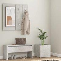 Berkfield Home Hallway Furniture Set Concrete Grey Engineered Wood