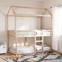 Berkfield Home Bunk Bed without Mattress 90x190 cm Single Solid Wood Pine in Brown