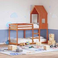 Berkfield Home Bunk Bed without Mattress Wax Brown 90x200 cm Solid Wood Pine