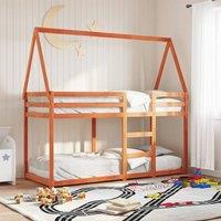 Berkfield Home Bunk Bed without Mattress Wax Brown 90x200 cm Solid Wood Pine