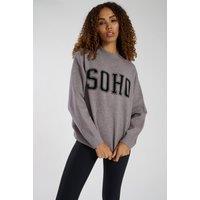 South Beach Women's Soho Funnel Neck Jumper in Grey | Size: Small