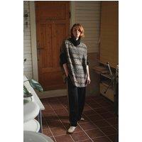 Weird Fish Women's Fifi Knitted Roll Neck Tunic Jumper in Black | Size: 12