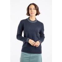 Weird Fish Women's Dawkins Tipped Jumper in Navy | Size: 8