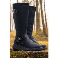 Down To Earth Women's Knee High Buckle Detail Boots in Tan | Size: 6