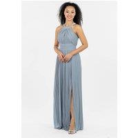 TFNC London Women's Prague Blue Grey Maxi Dress | Size: 16