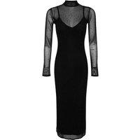 WOVCOR Women's Tulle Evening Dress With Shiny Stone Detail in Black | Size: 6