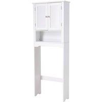 Living and Home Over The Toilet Bathroom Storage Cabinet in White