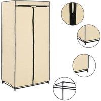 Berkfield Home Wardrobe Cream 75x50x160 cm | Size: 75 x 50 x 160 cm