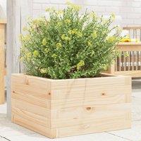 Berkfield Home Garden Planter 40x40x23 cm Solid Wood Pine in Brown | Size: 40 x 40 x 23 cm