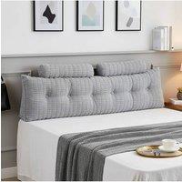 Living and Home Triangle Wedge Headboard Pillow Backrest Support Cushion in Light Grey