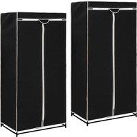 Berkfield Home Wardrobes 2 pcs Black 75x50x160 cm | Size: 75 x 50 x 160 cm