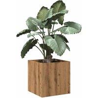 Berkfield Home Planter Box Artisan Oak 40x40x40 cm Engineered Wood in Brown | Size: 40 x 40 x 40 cm