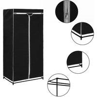 Berkfield Home Wardrobe Black 75x50x160 cm | Size: 75 x 50 x 160 cm