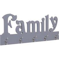 Berkfield Home Wall Mounted Coat Rack FAMILY Grey 74x29.5 cm