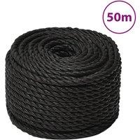 Berkfield Home Work Rope Black 14 mm 50 m Polypropylene