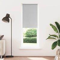 Berkfield Home Roller Blind Blackout Off-White 130x175 cm Fabric Width 126.6 cm in Grey