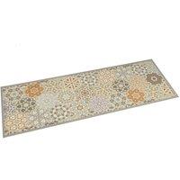Berkfield Home Kitchen Rug Washable Hexagon Pastel 45x150 cm Velvet