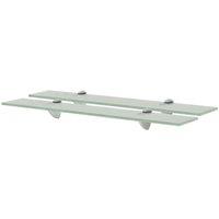 Berkfield Home Floating Shelves 2 pcs Glass 60x10 cm 8 mm in Clear