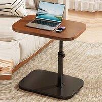 Havendro Adjustable C-Shaped Sofa Side End Table Coffee Laptop Table in Walnut