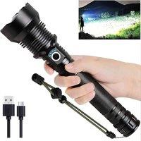 VOGREX P70 Super Bright Zoomable Torch Rechargeable in Black