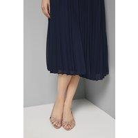 Good For the Sole Women's : Wide Fit Honies Peep Toe Court Shoes in Rose Gold | Size: 6