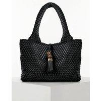 Luella Grey Women's 'Saskia' Large Woven Tote in Black