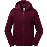 Russell Authentic Zip Hooded Sweatshirt in Burgundy | Size: 9-10 Years