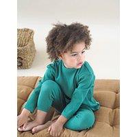 Ottie and Tottie Ribbed Forest Green Pyjama | Size: 6-9 m