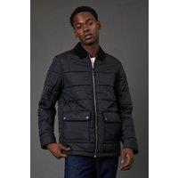 Burton Men's Black Quilted Zip Through Jacket | Size: Medium