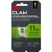 Command 3M CLAW Drywall Picture Hanger 11kg 2 Hangers/Pack 3PH11-2UKN in White