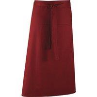 Premier Colours Bar Apron Workwear (Long Continental Style) Pack of 2 in Burgundy