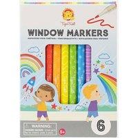 Tiger Tribe Window Markers - 6 Piece Window Pens For Glass
