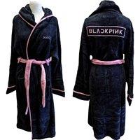 BlackPink Men's Logo Dressing Gown in Black | Size: Medium/Large