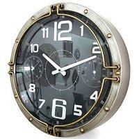 Minster Wall Clock - L8 x W40 x H40 cm - Silver in Grey | Size: 1 Pack