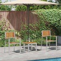 Berkfield Home 3 Piece Garden Dining Set Solid Wood Acacia in Brown