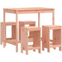 Berkfield Home 5 Piece Garden Bar Set Solid Wood Douglas in Brown