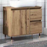 Berkfield Home Bathroom Cabinet Artisan Oak 65x33x60 cm Engineered Wood in Brown | Size: 65 x 33 x 60 cm