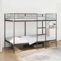 Berkfield Home Bunk Bed without Mattress Black 100x200 cm Steel