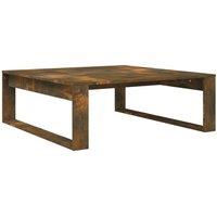 Berkfield Home Coffee Table Smoked Oak 100x100x35 cm Engineered Wood in Brown | Size: 100 x 100 x 35 cm