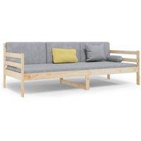 Berkfield Home Day Bed 80x200 cm Solid Wood Pine in Natural