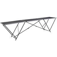 Berkfield Home Folding Pasting Table MDF & Aluminium 300x60x78 cm in Black | Size: 300 x 60 x 78 cm