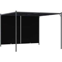 Berkfield Home Garden Pergola with Retractable Roof 3x3 m Anthracite in Black