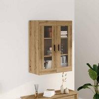 Berkfield Home Wall Mounted Cabinet Artisan Oak 69.5x34x90 cm in Brown