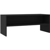 Berkfield Home TV Cabinet Black 100x40x40 cm Engineered Wood | Size: 100 x 40 x 40 cm