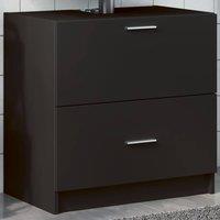 Berkfield Home Sink Cabinet Black 59x37x59 cm Engineered Wood | Size: 59 x 37 x 59 cm
