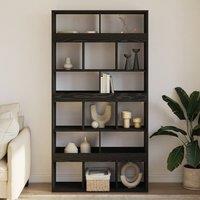 Berkfield Home Plant Stand Black Oak Engineered Wood 100x33x187, 5 cm