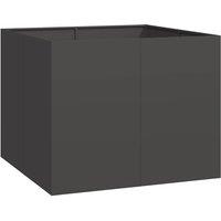 Berkfield Home Planter Black 100x100x80 cm Steel | Size: 100 x 100 x 80 cm